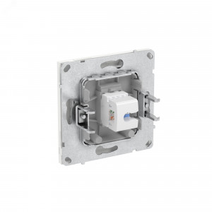 Компьютерная розетка RJ-45 без шторки, кат.5е одинарная, KANT, белая магнолия 7000663