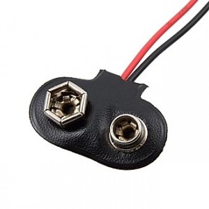 BS-E BLACK TAIL 150 MM, Держатель батареи типа "Крона" на проводе 150 мм