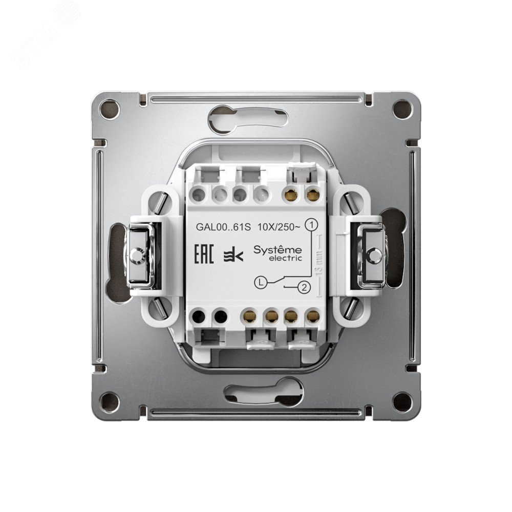 Изображение товара ARTGALLERY 1-клавишный переключатель 10А с быстрозажимными клеммами цвет МОККО