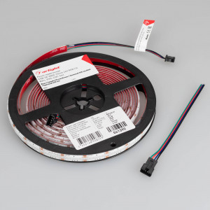 Лента герметичная COB-SE-X840-10mm 24V RGB (16 W/m, IP65, CSP, 5m) 041390, Лента COB сплошной засветки без видимых светодиодов, герметичная IP65 (SE - силиконовое покрытие). Светодиоды CSP, 840 шт/м (4200 шт на 5 м), белая плата, скотч 3M. Цвет RGB, угол 140°. Питание 24V, мощность 16 Вт/м (80 Вт на 5 м). Размеры 5000x10x4 мм. М