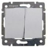 Выкл. двойной Galea, aluminium 696844