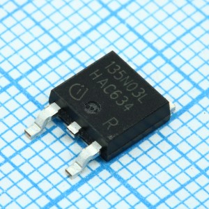 IPD135N03LGATMA1, Транзистор полевой N-канальный 30В 30A 3-Pin(2+Tab) DPAK лента на катушке