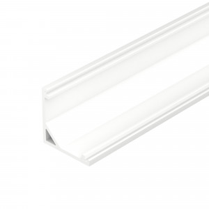 Профиль SL-KANT-H16-2000 WHITE 037117, Алюминиевый угловой профиль для светодиодных лент и линеек. Цвет - белый RAL9003 (порошковая окраска). Габаритные размеры (LхWхH): 2000x16x16 мм. Ширина площадки для ленты 8 мм. Экраны, заглушки и другие аксессуары приобретаются отдельно. Цена за 1 метр.