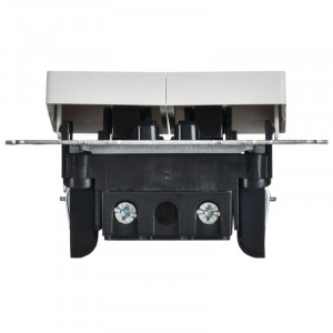 BRITE Выключатель 2-клавишный с индикацией 10А ВС10-2-1-БрАБ арктический белый IEK BR-V20-1-10-K91