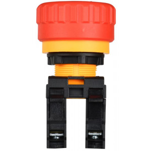 Кнопка Грибок поворот. с фикс. 1NO+1NC красная MASTER MI-BG60-11ZS-3-23-K04