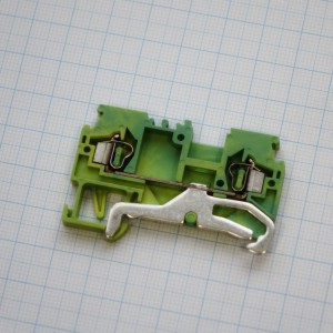 WS2.5-PE-01P-1C-00A(H), Двухпроводные клеммники с заземлением на DIN рейку для распределительных шкафов и щитов систем автоматического управления (САУ)
