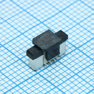 DS1020-08-06VBT12-R, FPC разъем для шлейфа на плату, поверхностный монтаж 6pin, шаг 0.5мм (вертикальное расположение)