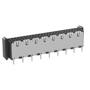 354177, Межплатные и промежуточные соединители 50P 6MM SMT/THR VERT FEMALE B-B HS