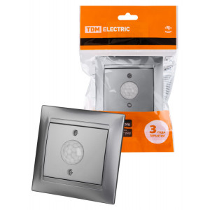 Выключательсдатчикомдвижения1А серебр.металлик"Лама" SQ1815-0248