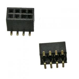 PBD1.27-08S, Разъем 2х4 гнездо на плату, поверхностный монтаж, шаг 1,27мм