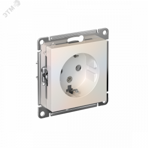 Розетка 1-м СП AtlasDesign 16А IP20 с заземл. механизм жемчуж. SE ATN000443
