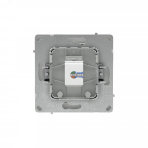 Компьютерная розетка RJ-45 без шторки, кат.6А одинарная,KANT, белый песок 7010673