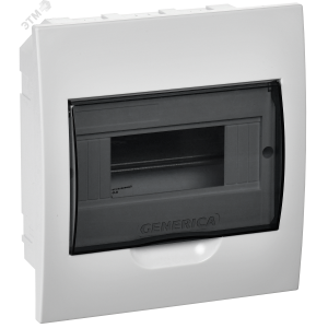 Бокс ЩРВ-П-8 мод. встраив. пластик IP41 GENERICA MKP12-V-08-41-G