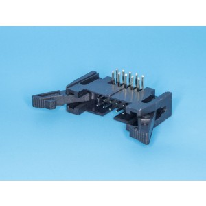 SCM-10R, Вилка на плату, угловой монтаж 10pin(2х5), шаг 2.54мм