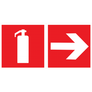 Пиктограмма "ОГНЕТУШИТЕЛЬ / СТРЕЛКА" 300х150мм для аварийно-эвакуационного светильника Giant/Vision/Twofold/Evade V5-EM03-60.003.044