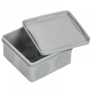 Коробка расп. КМ42455 о/п 100х100х50мм IP67 8 вв. серая UKO21-100-100-050-K41-66