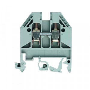 Проходная клемма WK 4/U GR, Проходная клемма, тип фиксации провода: винтовой, номинальное сечение: 4 мм кв., 32A, 800V, ширина: 6 мм, цвет: зеленый, тип монтажа: DIN35