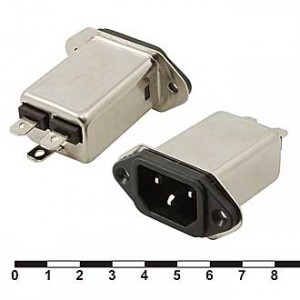 DL-3DZ 2, Однофазный сетевой фильтр 3А 250В вилка AC3 на панель