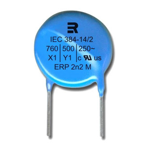 ERP610W471MDRU, Конденсатор помехоподавляющий 760/500В 470пФ Y5U ±20% X1/Y1