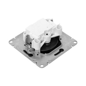 Механизм розетки, 16А, без заземления, без шторок, ч-рный Эпика EKF UP1-SOB-100