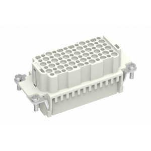 Розеточная контактная вставка SDD-072-FC, Розеточная контактная вставка, обжимная фиксация, 72 полюса + PE, типоразмер 16B, 250V, 10A, (обжимные контакты поставляются отдельно)