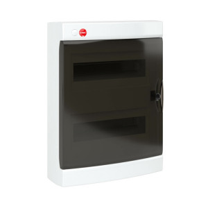 Щиток настенный с дверцей 24 мод.,IP41, белый, с клеммным блоком 63А RB24W4TWD