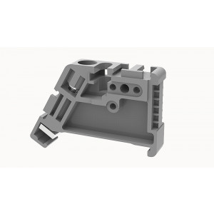 Концевой стопор E-MK-01P-11-00Z(H), Концевой стопор, тип зажима: винт, материал: пластик, ширина: 7,5 мм, цвет: серый, тип монтажа: DIN35