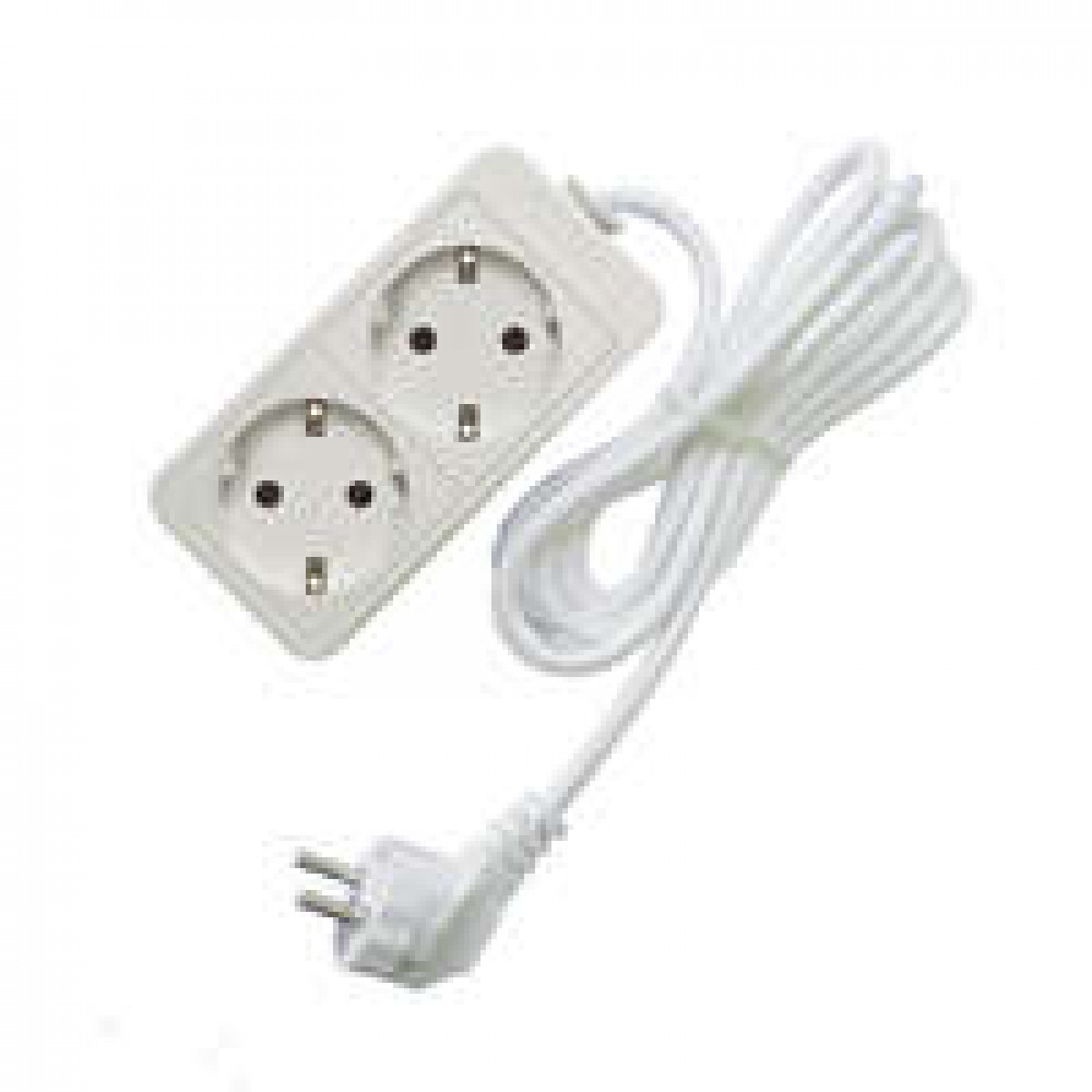 Изображение товара Удлинитель 2х10м с заземлением IP20 2.2кВт 10А белый