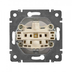 Розетка 1-м СП Valena 16А IP21 230/250В 2P+E с заземл. защ. шторки на винтах механизм алюм. 770121