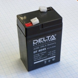 DT 4045, Аккумулятор свинцово-кислотный, размер 70*47*107