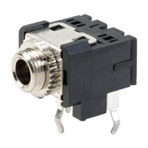 SJ1-3543, Телефонные разъемы audio jack, 3.5 mm, rt, stereo, through hole, 0 switches