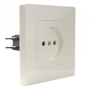 Розетка 1-м СП Pixel 16А IP20 без заземл. в сборе беж. TKE-PX-R1F-C02