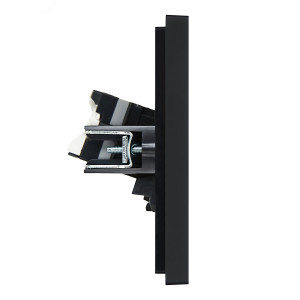 FORTE&PIANO Розетка компьютерная двойная RJ45 кат.5E FP133 черный IEK FP-K20-1-K02