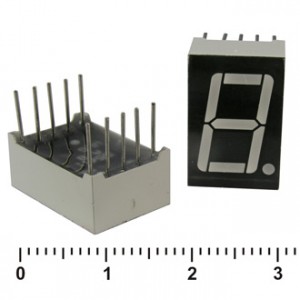 KEM-5161BR (RED), 1 разрядный индикатор 14,2мм/красный/ОА