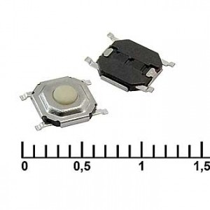 IT-1187, Кнопка тактильная 5,2х5,2х1,5мм 4 pin smd