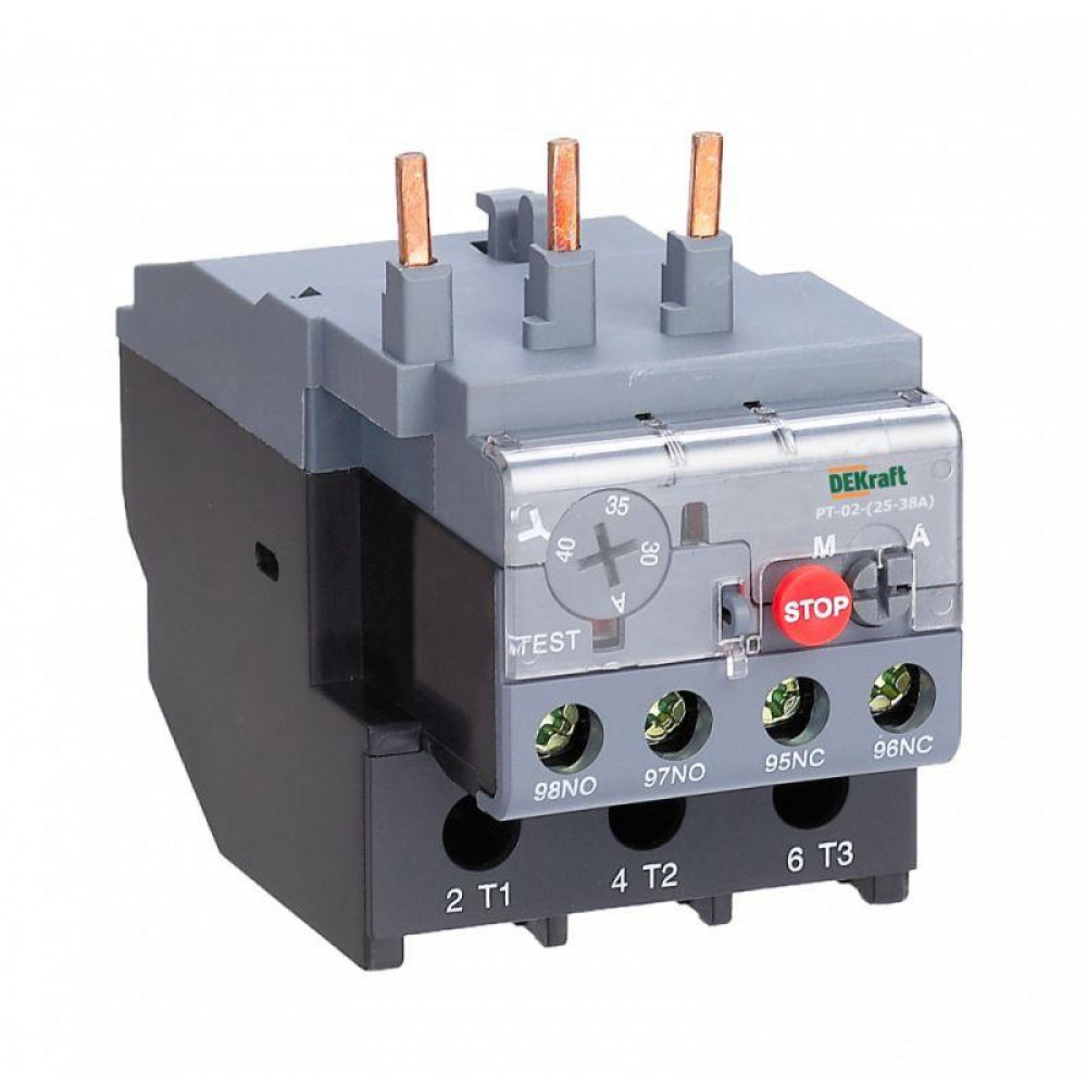 Изображение товара Реле тепловое Dekraft для контакторов 32А с двумя НО и НЗ контактами