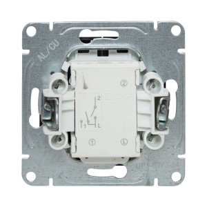 Механизм выключателя, двухклавишный, с подсветкой, графит Эпика EKF UP1-SWG-24