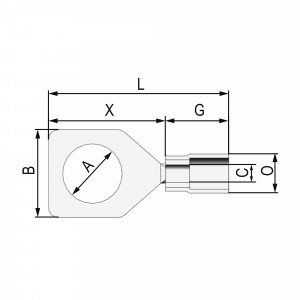 Наконечник кольцевой изолированный 2.5-6кв.мм отв. d6.2мм желт. (уп.50шт) 2C6P