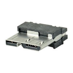 UP3-MIBV-4-CM, USB-коннекторы USB 3.0 micro B plug 10pin Vert cable mnt
