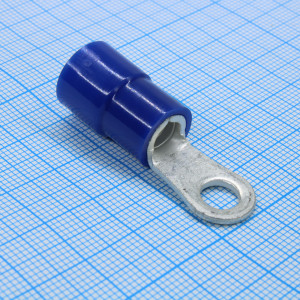 Наконечник кабельный кольцевой изолированный НКИн 16-6 серия ПРОФИ, Наконечник кабельный кольцевой изолированный с нейлоновой манжетой, сечение 16мм2 под М6