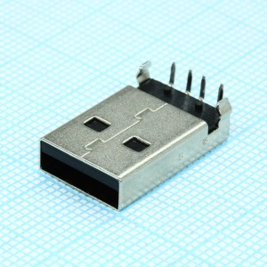 DS1097-BN0, Разъем USB тип A; THT; вилка угловая 90°
