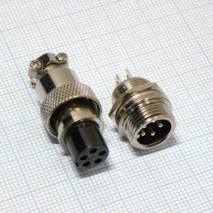 Разъем PH-M12-5FC+MP комплект, вилка приборная+розетка кабельная