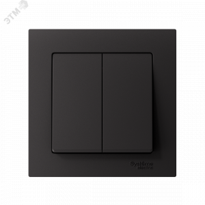 Выключатель 2-кл. СП AtlasDesign 10А IP20 (сх. 5) 10AX в сборе карбон SE ATN001052