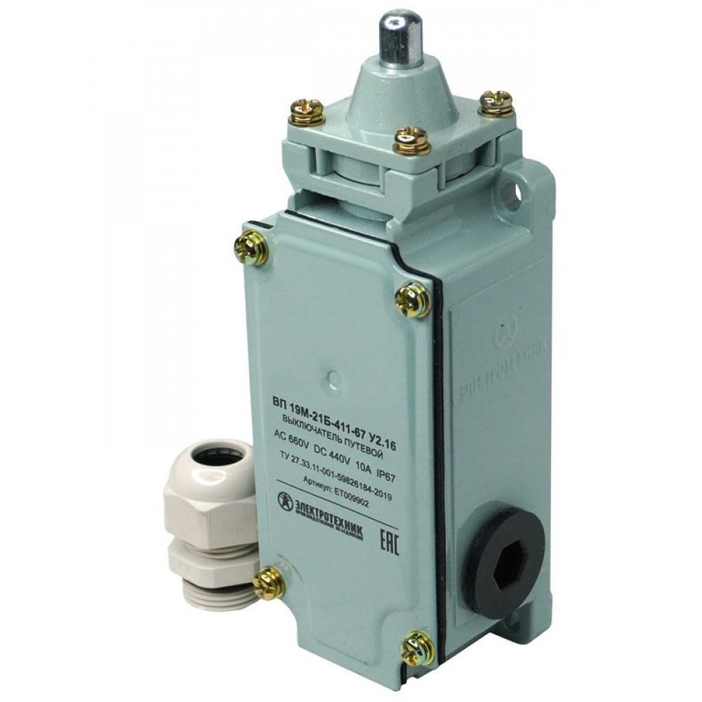 Изображение товара Выключатель концевой ВП 19М-21Б-411-67 У2.16 Электротехник для промышленных систем Изображение товара Выключатель концевой ВП 19М-21Б-411-67 У2.16 Электротехник для промышленных систем