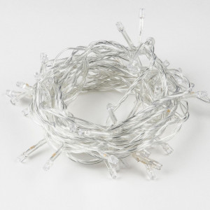 Гирлянда светодиодная с контроллером 5м 50 светодиодов Теплый Провод прозрачный ULD-S0500-050/DTA WARM WHITE IP20 UL-00005256