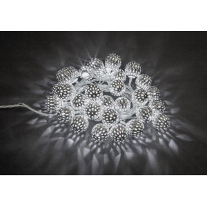 Гирлянда светодиодная "Серебряные шарики" 14 042 NGF-D004-30CW-230 метал. 14042