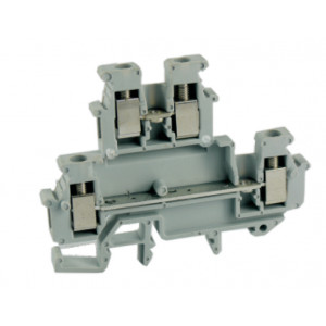 Этажная клемма UKJ-2.5M/2-2, Этажная клемма, 2 этажа, тип фиксации провода: винтовой, номинальное сечение: 2,5 мм кв., 24A, 500V, ширина: 5,2 мм, цвет: серый, тип монтажа: DIN35