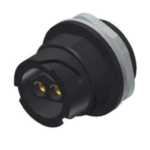 17-400133, Стандартный цилиндрический соединитель 2 POS PANEL MOUNT SOCKET CONNECTOR