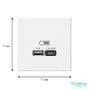 ARTGALLERY USB розетка A + тип-C 45Вт высокоскор.заряд. QC, PD, механизм, белый GAL000129