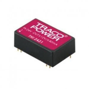 THI 2422, Преобразователи постоянного тока в постоянный с изоляцией Product Type: DC/DC;Package Style: DIP-24;Output Power (W): 2;Input Voltage: 24 VDC +/-10%;Output 1 (Vdc): 15;Output 2 (Vdc): -15;Output 3 (Vdc): N/A